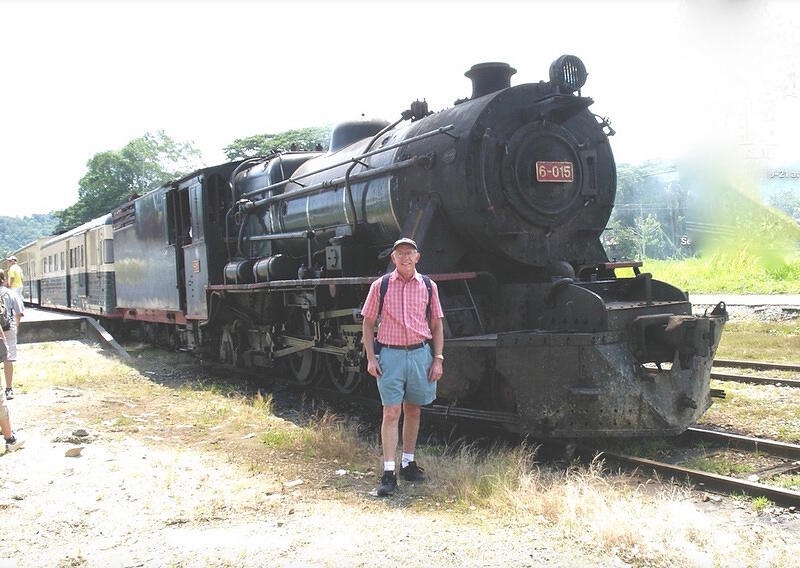 Wood burning 2-6-2 of the Sabah state railways Borneo 