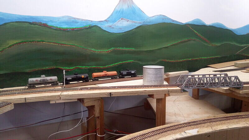 Trackbase cut and bridge set in place (not fixed yet) 05